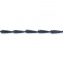 Onyx black, drop faceted, 8x30mm x 40cm