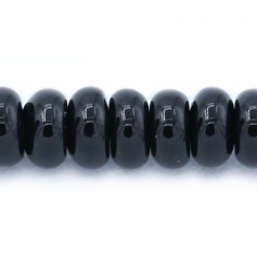 Agate noire rondelle 2x4mm x 12 pcs