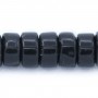Agate noire, en forme de Heishi 2x4mm x 40cm