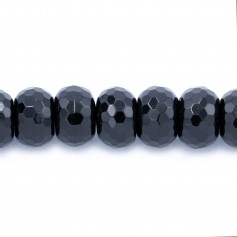 Agate Noire Rondelle Facette