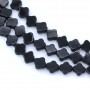 Onyx black, cloverleaf, 10mm x 40cm
