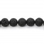 Lava stone round 10mm x 38 cm 