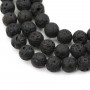 Lava stone round 10mm x 38 cm 