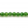 Tsavorite vert, de forme ronde facetté, de taille 3.5-4mm x 39cm