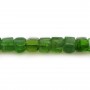 Tsavorite en forme de cube facette 2mm x 40cm