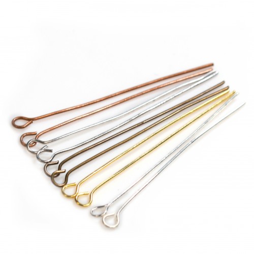 Metal Pin, with open ring head, 0.4 * 40mm x 200pcs