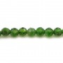 Tsavorite vert, de forme ronde facetté, 3mm x 39cm