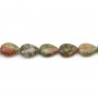 Unakite jasper tube 4x13mm x 40cm
