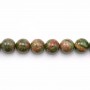 Jaspe unakite ronde 10mm x 40cm