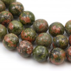 Jaspe unakite ronde 10mm x 40cm