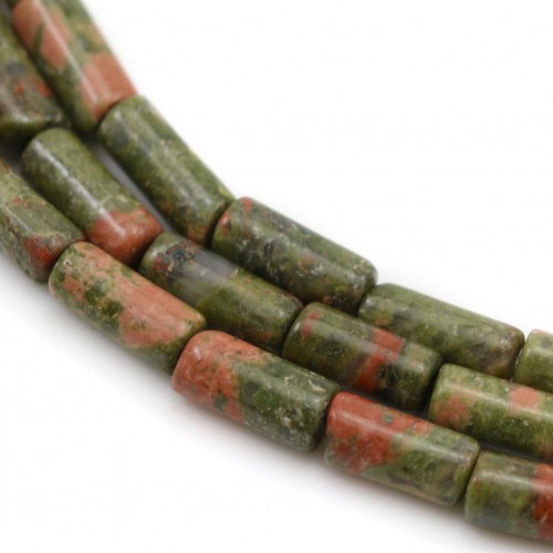 Unakite tube 4x8mm x 40cm