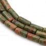 Unakite tube 4x8mm x 40cm