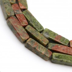 Jaspe ukanite, en forme de rectangle 4x13mm x 40cm