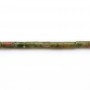 Unakite, in shape of a tube, and in size of 4 * 8mm x 40cm