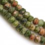 Unakite rondelle facette 1.5x2.2mm x 40cm