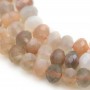 Pierre de lune multicolore, en forme de rondelle facetté, 4 * 6mm x 39cm