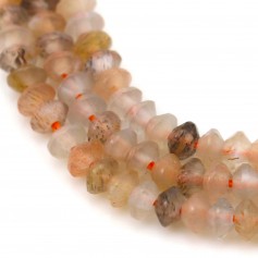 Pierre de lune multicolor rondelle boulier facette 2x3mm sur fil 39cm