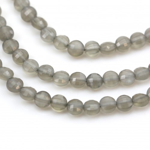 Moonstone to multicolor round 4mm x 40cm