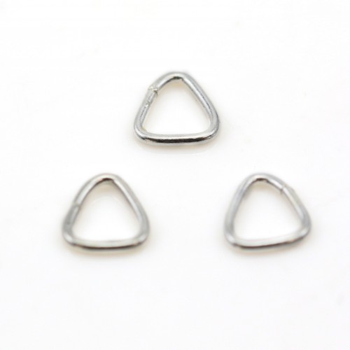 Anneaux fermés triangulaires en argent 925 6.5x0.8mm x 10pcs