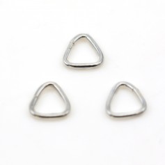 Anneaux fermés triangulaires en argent 925 6.5x0.8mm x 10pcs