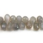 Iolite faceted flat teardrop 3.5x5mm-4x7mm x 20cm