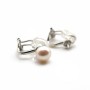 Clip d'oreilles silicone pour perles semi-percé coupelle 5mm x 2pcs