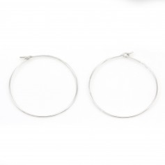 Créoles en argent 925, de forme ronde, mesurant 30mm de diamètre x 2pcs