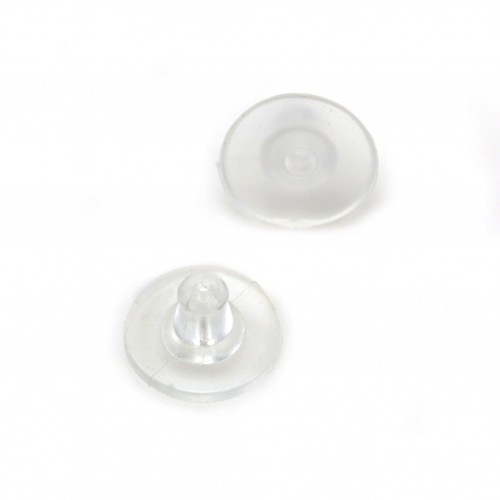 Ear clutches, silicone 10x10mm x 50pcs