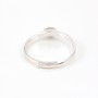 Bague réglable support  6mm en argent 925 x 1pc