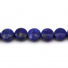lapis lazuli rond plat facette 6mm x 5pcs