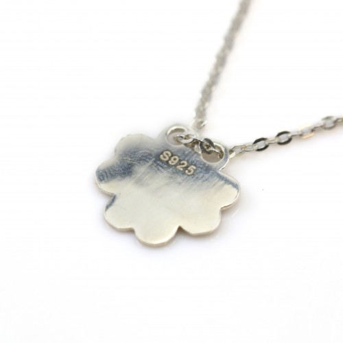 Two holes flower charm to engrave 13.5mm  x 1pc