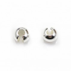 Caches noeuds argent  5.5mm x 6pcs