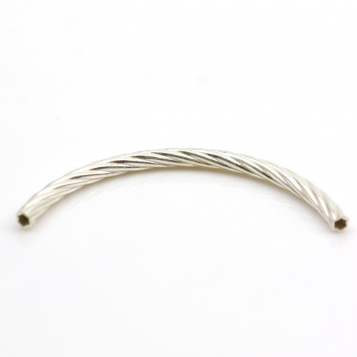 Tube torsade, argent 925 53.5mm x 1pc