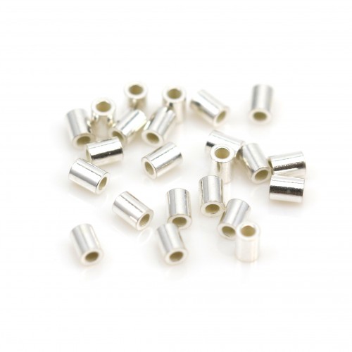 Tubes à écraser , argent 925 , 2x1.5mm x 30pcs
