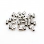 Tubes à écraser en argent 925 rhodié 2.5x1.5mm x 30pcs