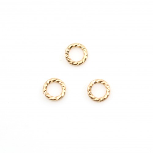14k gold filled twisted jump ring 0.76x6mm x 4pcs