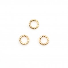 Anneaux torsade en gold filled 14 carats 0.76x6mm x 4pcs