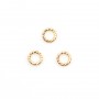 Anneaux torsade en gold filled 14 carats 0.76x6mm x 4pcs