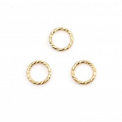 14k gold filled  guilloche jump ring 4mm x 10pcs