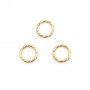 Anneaux ouvert guilloché en gold filled 14 carats 4mm x 10pcs
