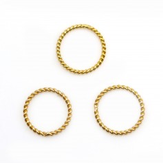 Anneaux torsade en gold filled 14 carats 0.76x6mm x 4pcs
