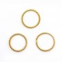 Anneaux torsade en gold filled 14 carats 0.76x6mm x 4pcs
