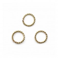 Anneaux torsade en gold filled 14 carats 0.76x6mm x 4pcs