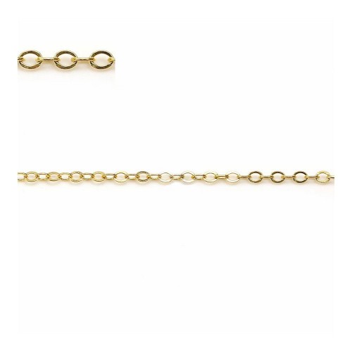 Chaine lissage Gold Filled 14 carats 2.1x1.6mm X50cm