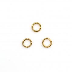 Anneaux torsade en gold filled 14 carats 0.76x6mm x 4pcs