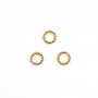 Anneaux torsade en gold filled 14 carats 0.76x6mm x 4pcs