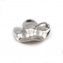 Bélière fleur en argent 925 rhodié  pour perle semi-percée  x 1pc