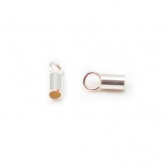 Embouts  pour cordon 2 mm argent 925 x 2pcs