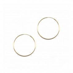 Créoles à décorer en gold filled 14 carats 1.25x30mm x 2pcs