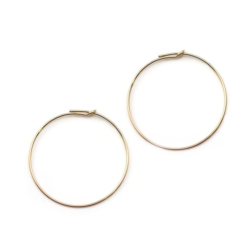 Créoles à décorer en gold filled 14 carats 0.7x45mm x 2pcs